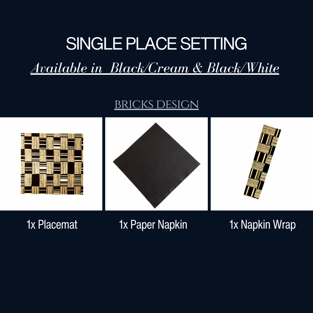 Single Place Setting (Bricks Design) - Place Matters