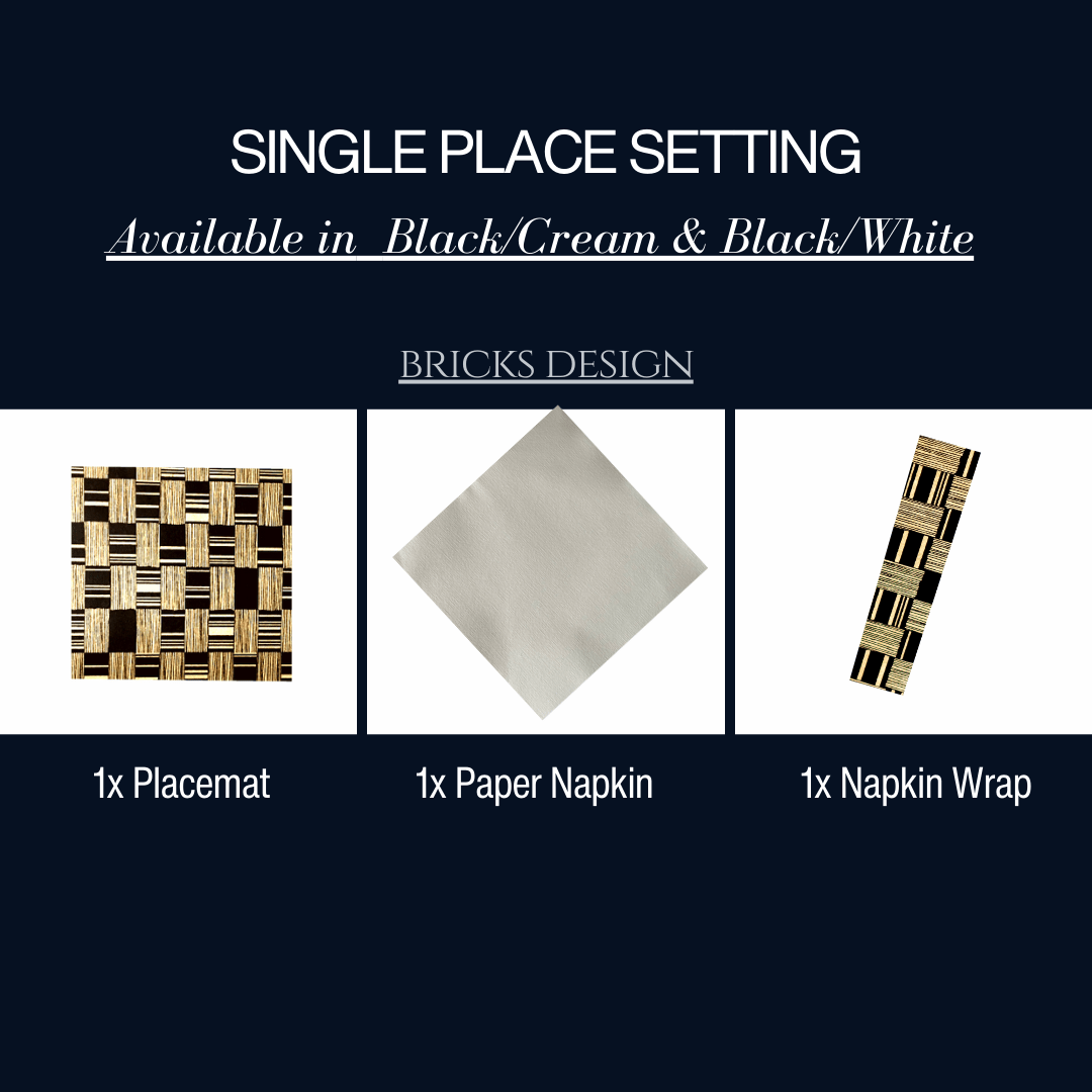 Single Place Setting (Bricks Design) - Place Matters