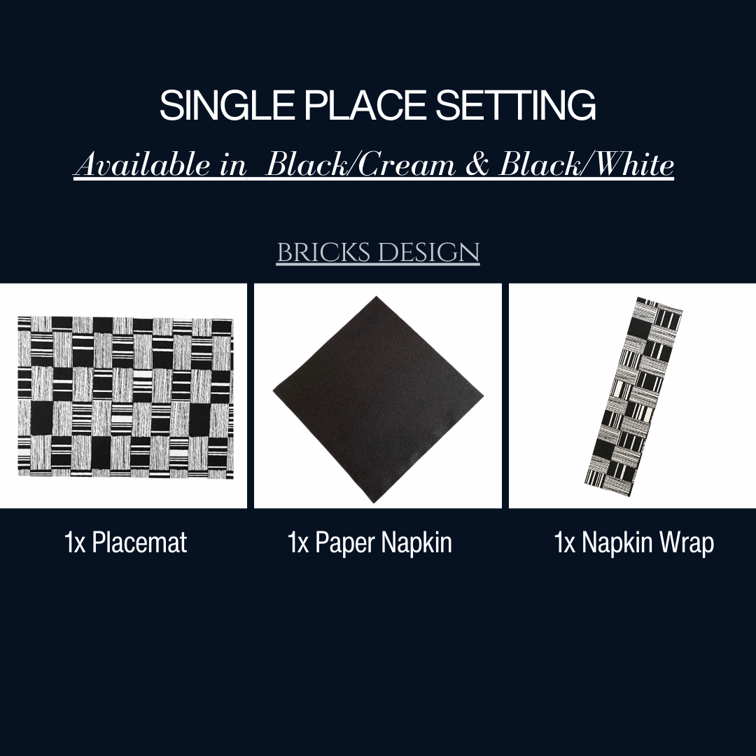 Single Place Setting (Bricks Design) - Place Matters