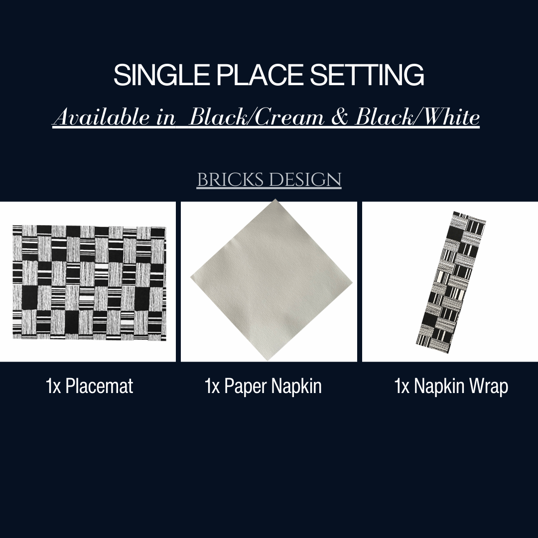 Single Place Setting (Bricks Design) - Place Matters