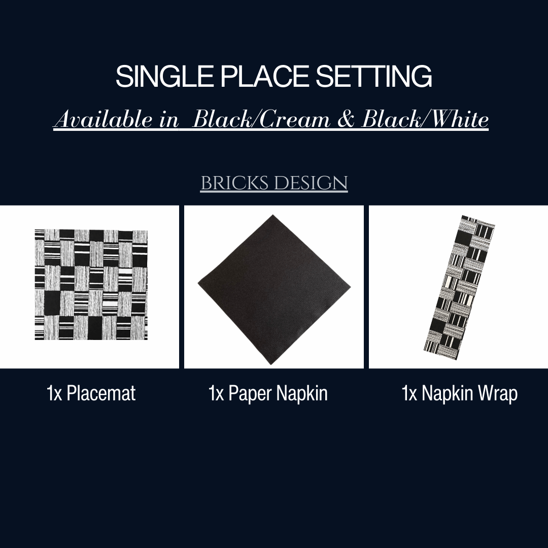 Single Place Setting (Bricks Design) - Place Matters