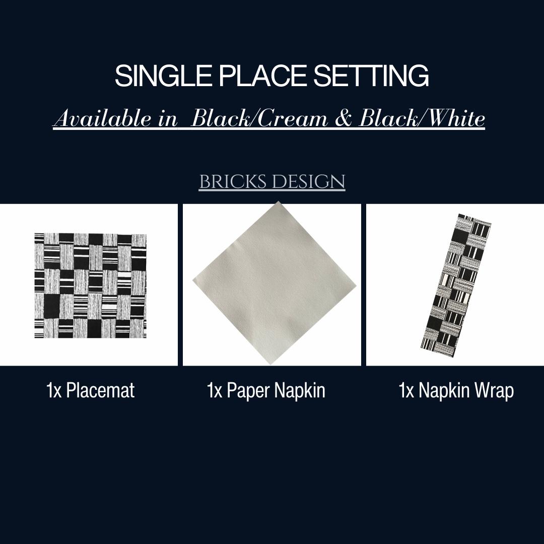 Single Place Setting (Bricks Design) - Place Matters