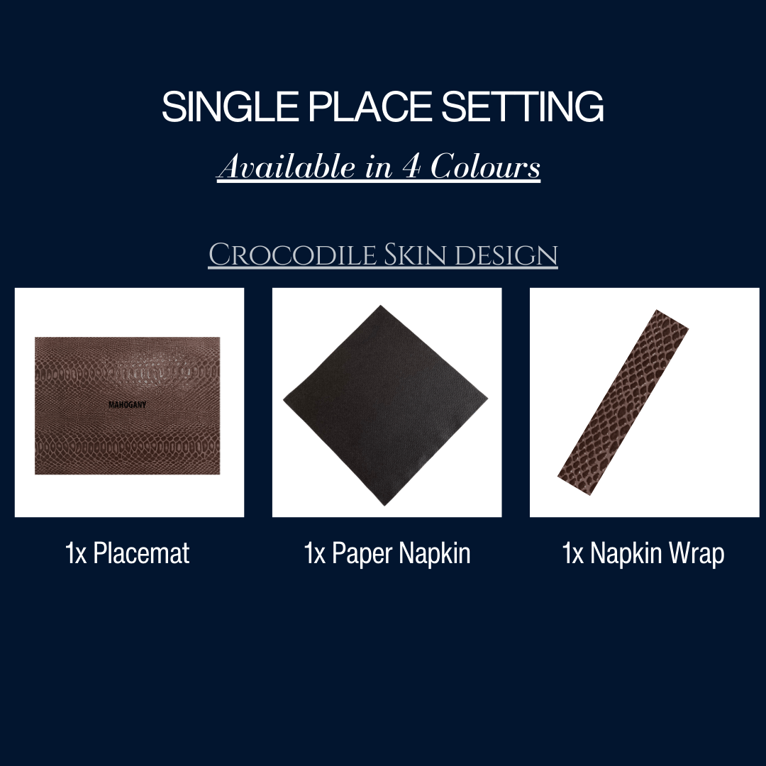Single Place Setting (Faux Croc Skin Design) - Place Matters