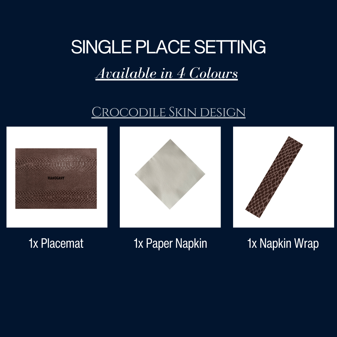 Single Place Setting (Faux Croc Skin Design) - Place Matters