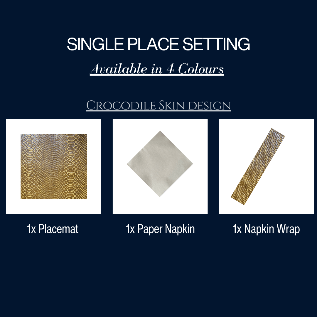 Single Place Setting (Faux Croc Skin Design) - Place Matters