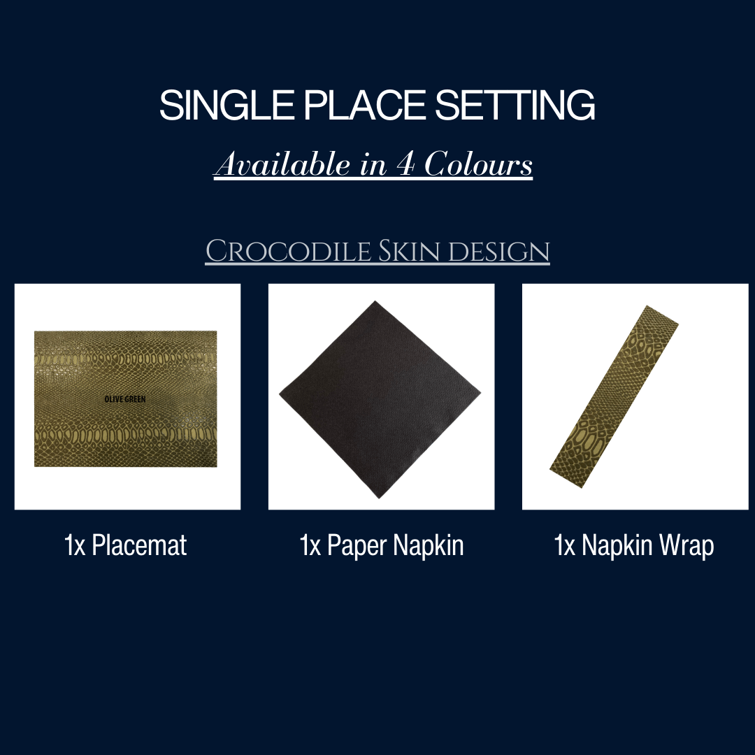 Single Place Setting (Faux Croc Skin Design) - Place Matters
