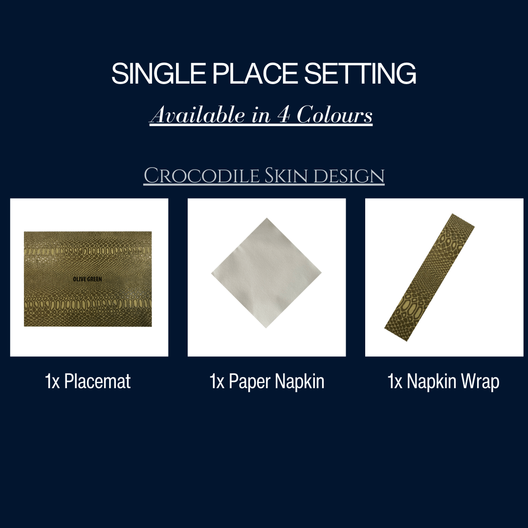 Single Place Setting (Faux Croc Skin Design) - Place Matters