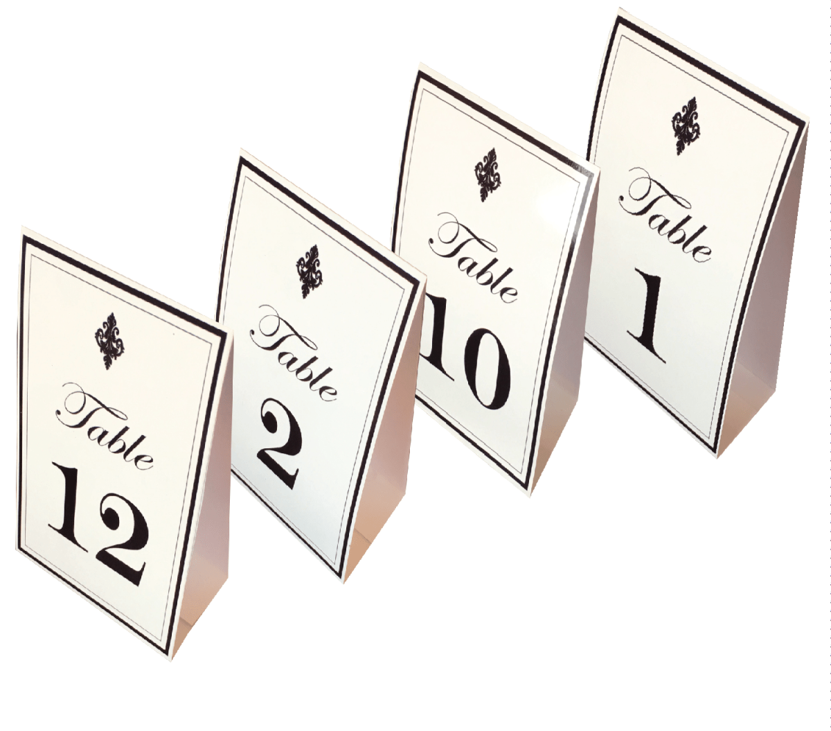 Table Numbers (Pack of 12)(Royale Design) - Place Matters