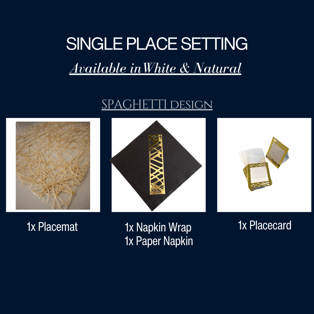 Single Placemat Place Setting (Spaghetti Design) - Place Matters