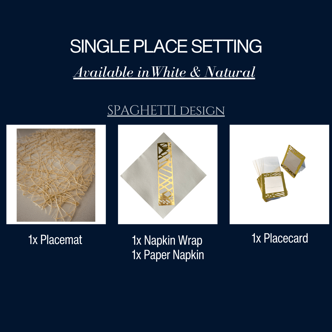 Single Placemat Place Setting (Spaghetti Design) - Place Matters