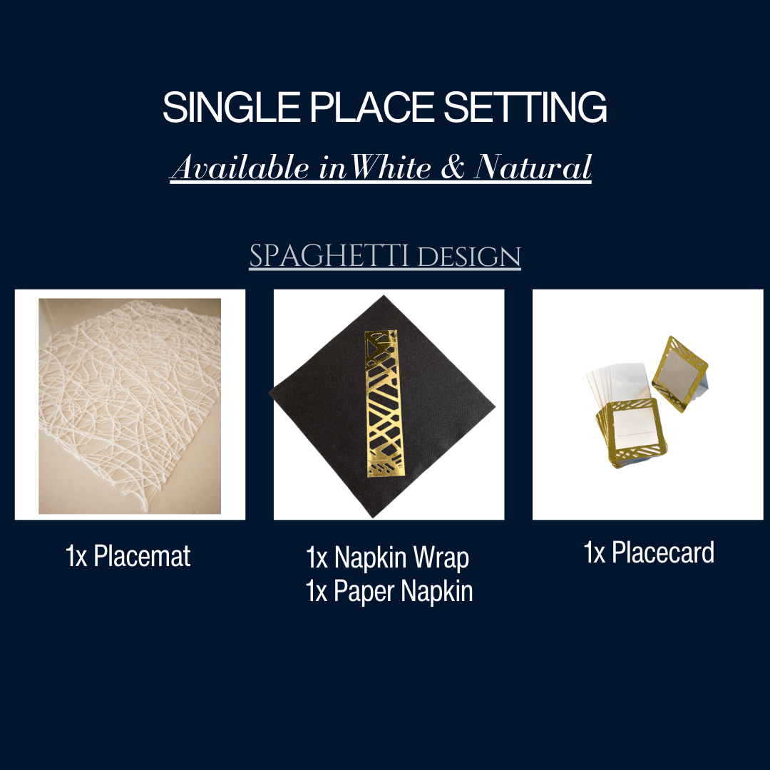 Single Placemat Place Setting (Spaghetti Design) - Place Matters