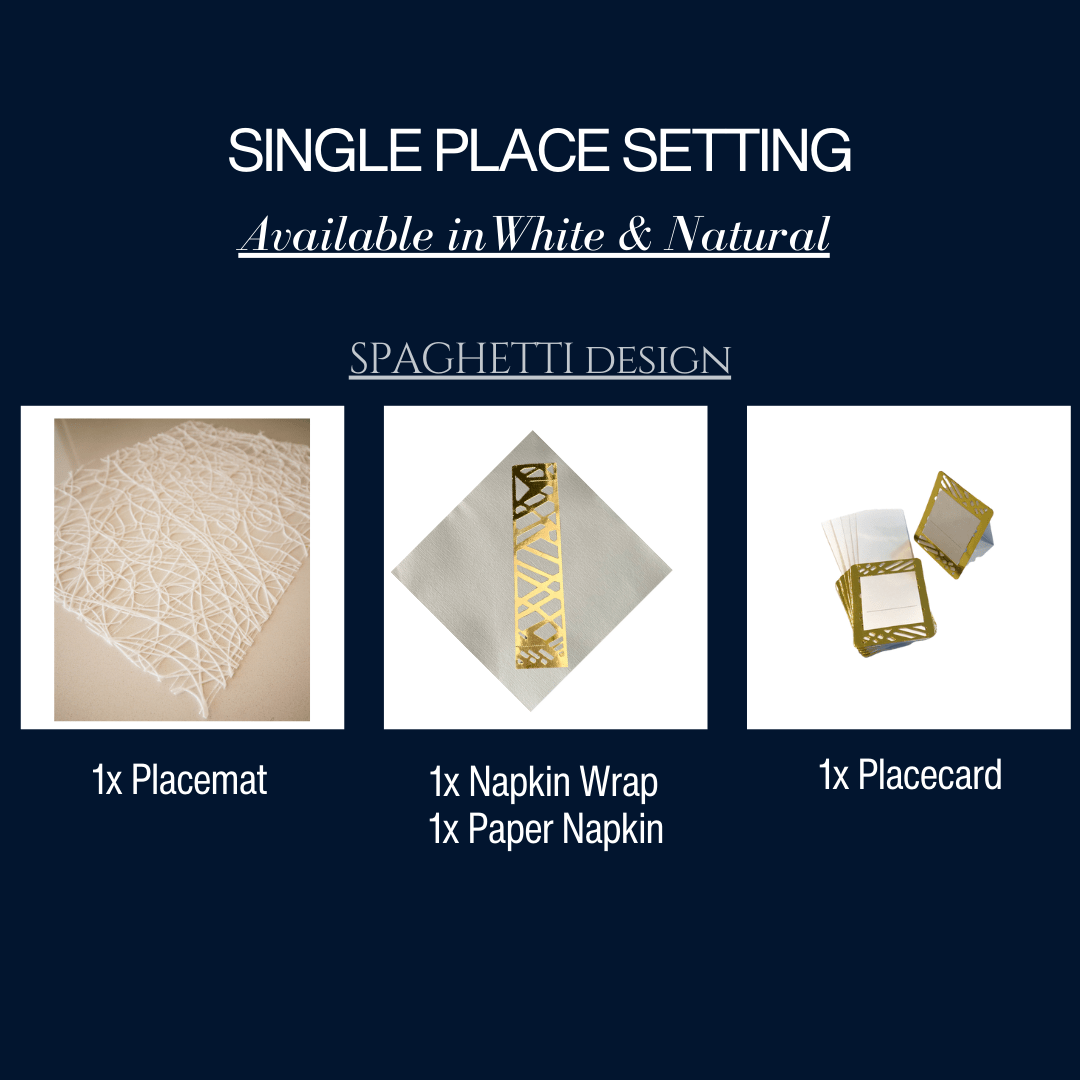 Single Placemat Place Setting (Spaghetti Design) - Place Matters