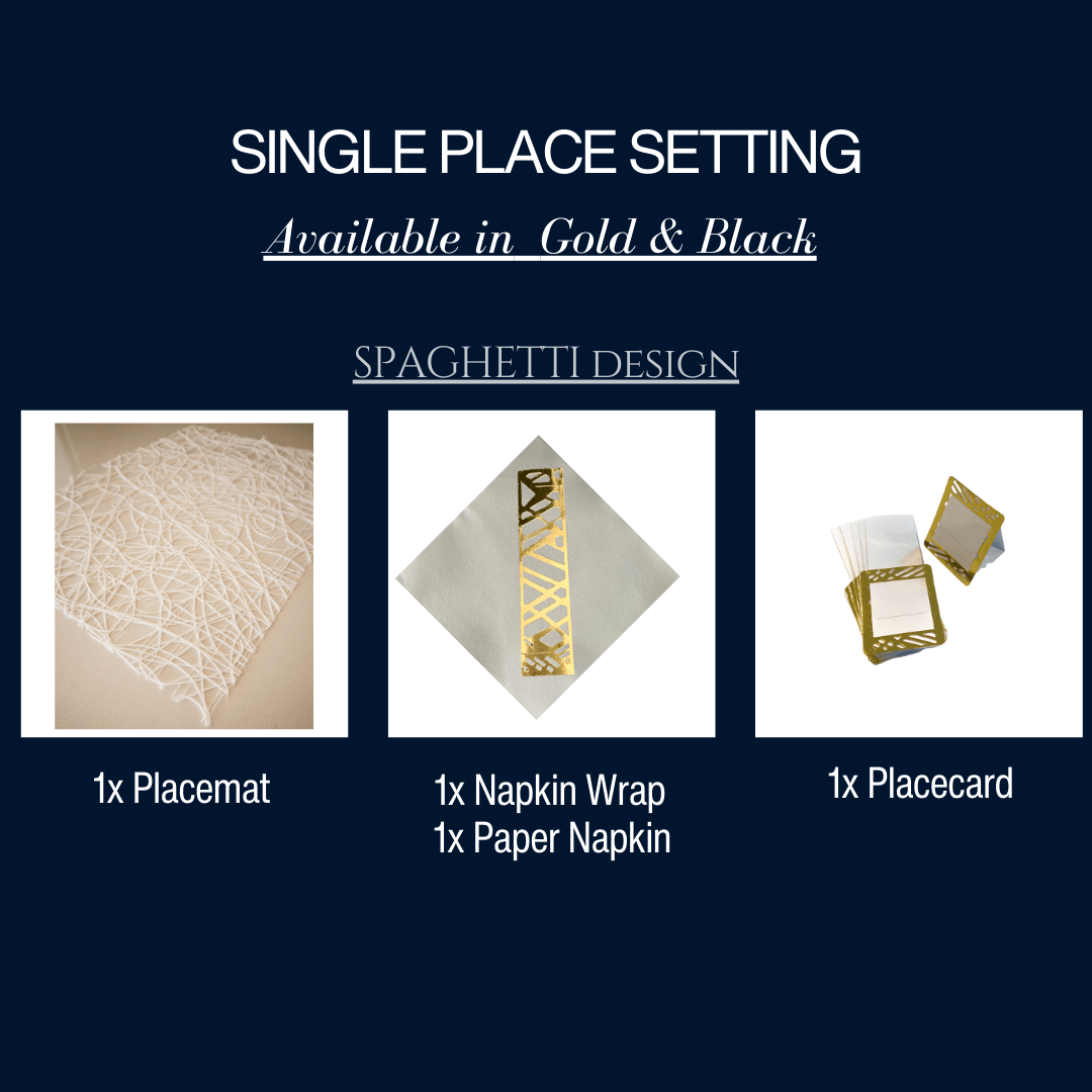 Single Placemat Place Setting (Spaghetti Design) - Place Matters