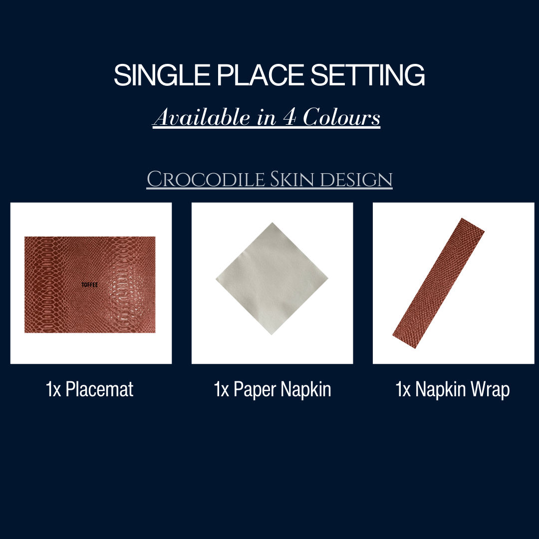 Single Place Setting (Faux Croc Skin Design) - Place Matters