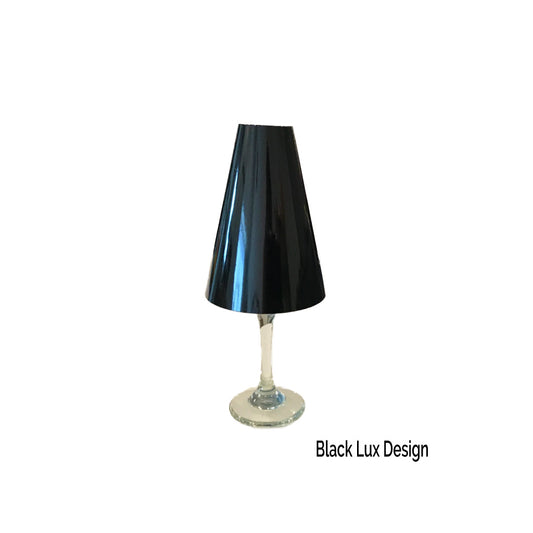 Black Wine Glass Lamp Shades (Pack of 6) - Place Matters