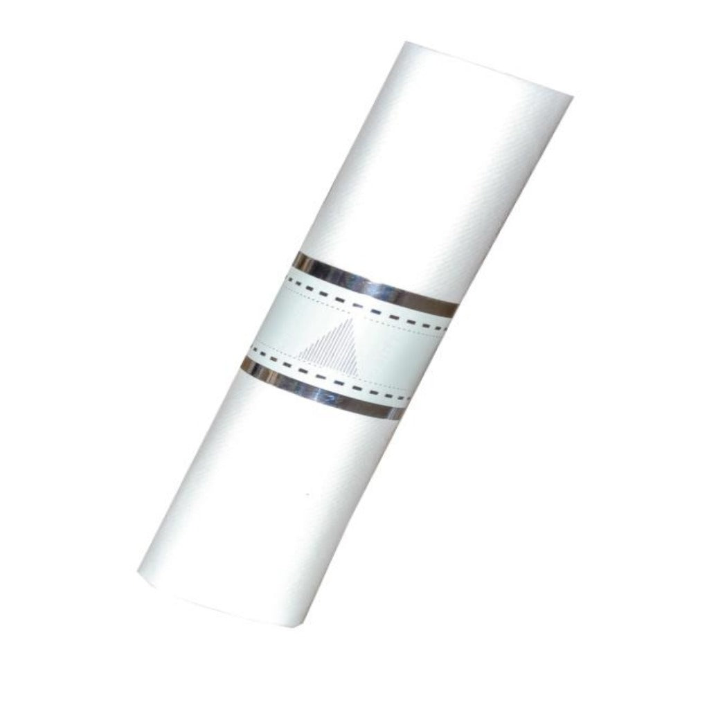 Christmas Silver Napkin Wraps (Stripe Xmas Tree) - Place Matters