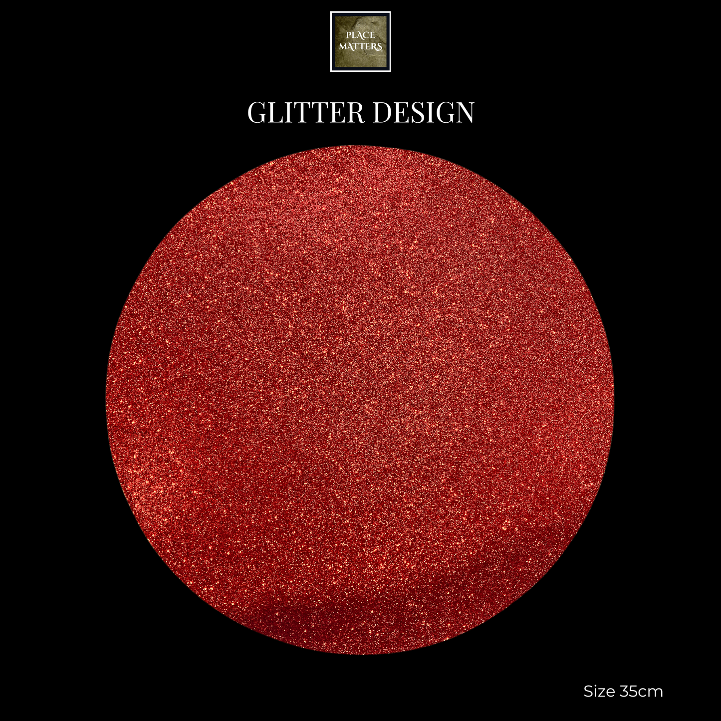 Red Placemats (Glitter)Pack of 20 (Round) - Place Matters