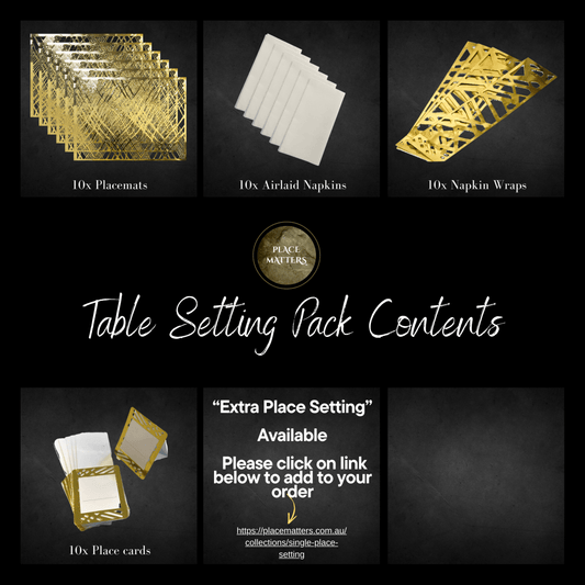Table Setting Pack — Weave Design No Table Runner - Place Matters