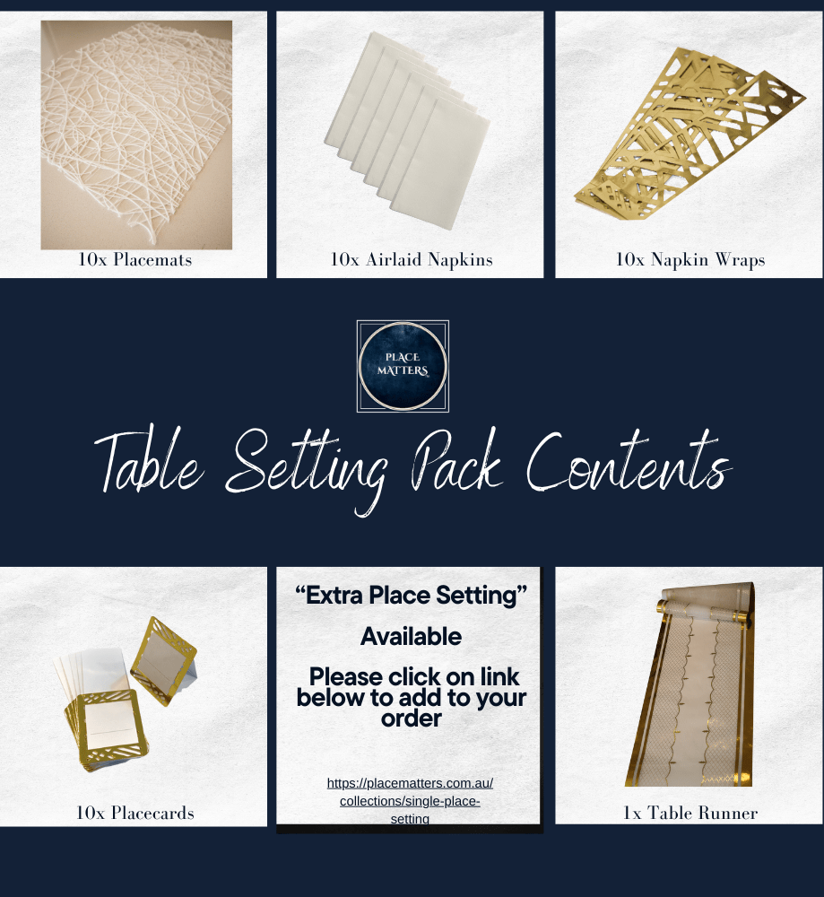 Gold Anniversary Table Setting pack - Place Matters