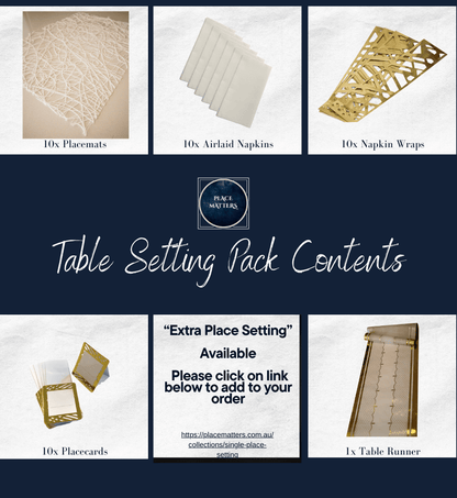 Gold Anniversary Table Setting pack - Place Matters