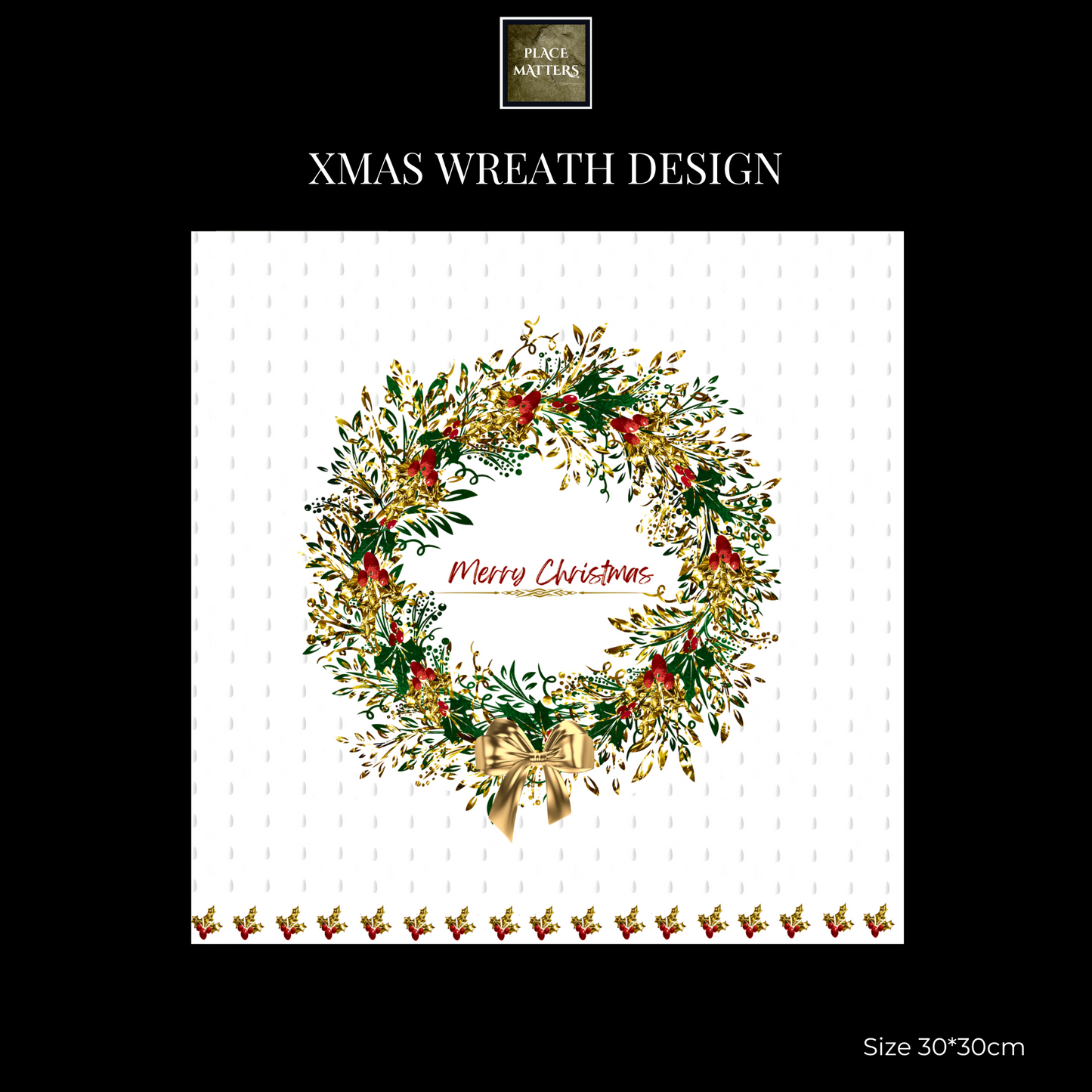 Christmas Placemats (Xmas Wreath)