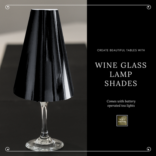 Black Wine Glass Lamp Shades (Pack of 6) (Anni Design)