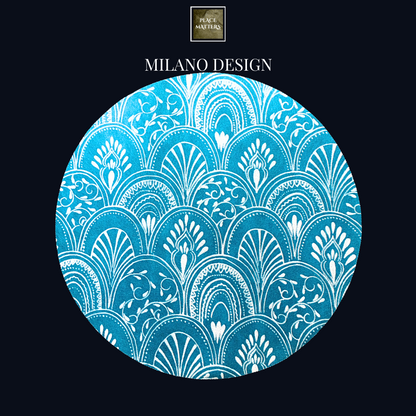 Teal Placemats (Milano) Pack of 20 (Round) - Place Matters