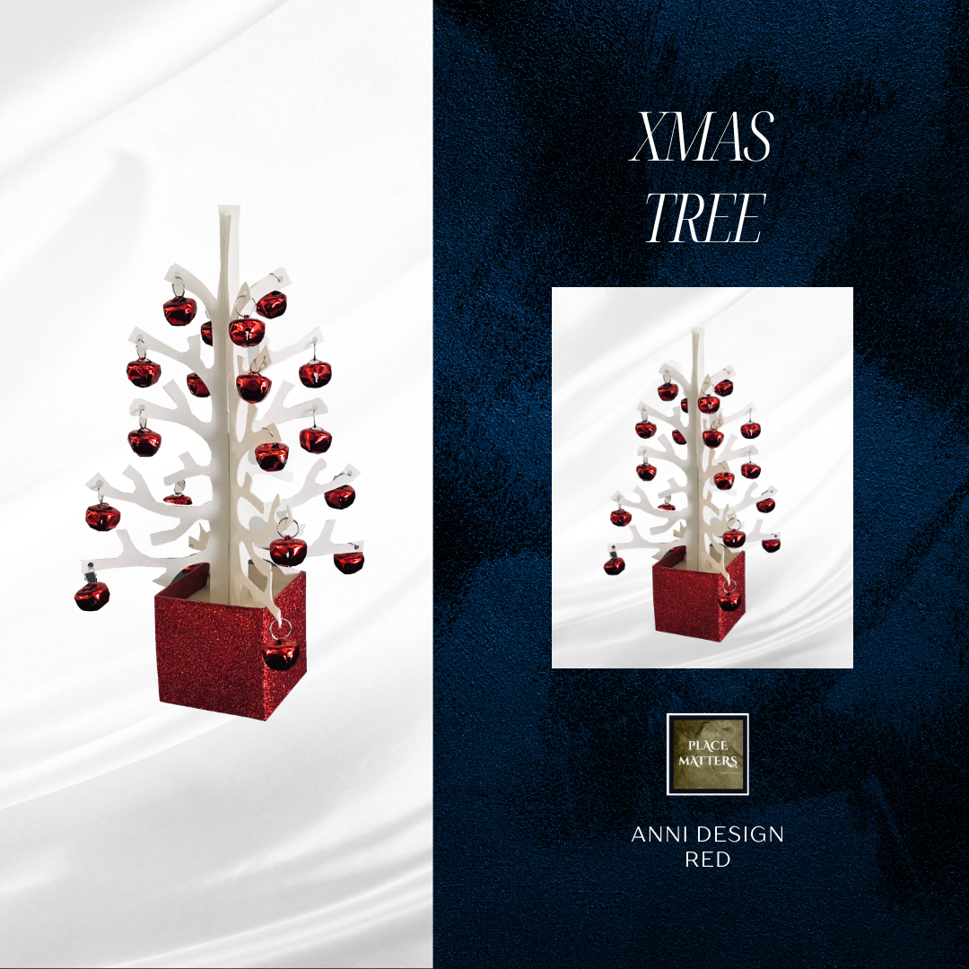 Anni Silver Xmas Tree Table Decoration