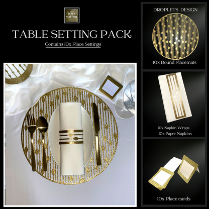 Table Setting Pack (Droplets Round) - Place Matters