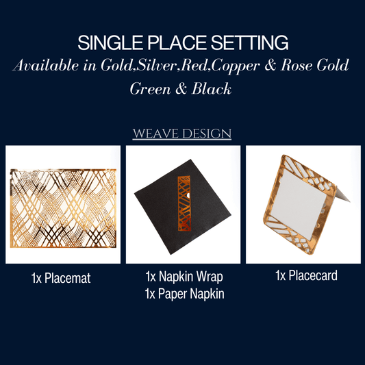 Single Place Setting (Weave Rectangle Design) - Place Matters
