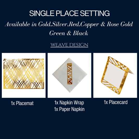 Single Place Setting (Weave Rectangle Design) - Place Matters