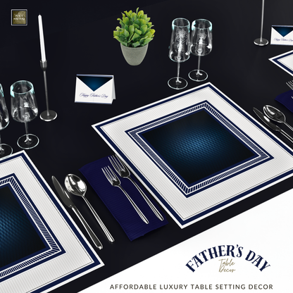 Blue Placemats Benson Design (Square Shape)