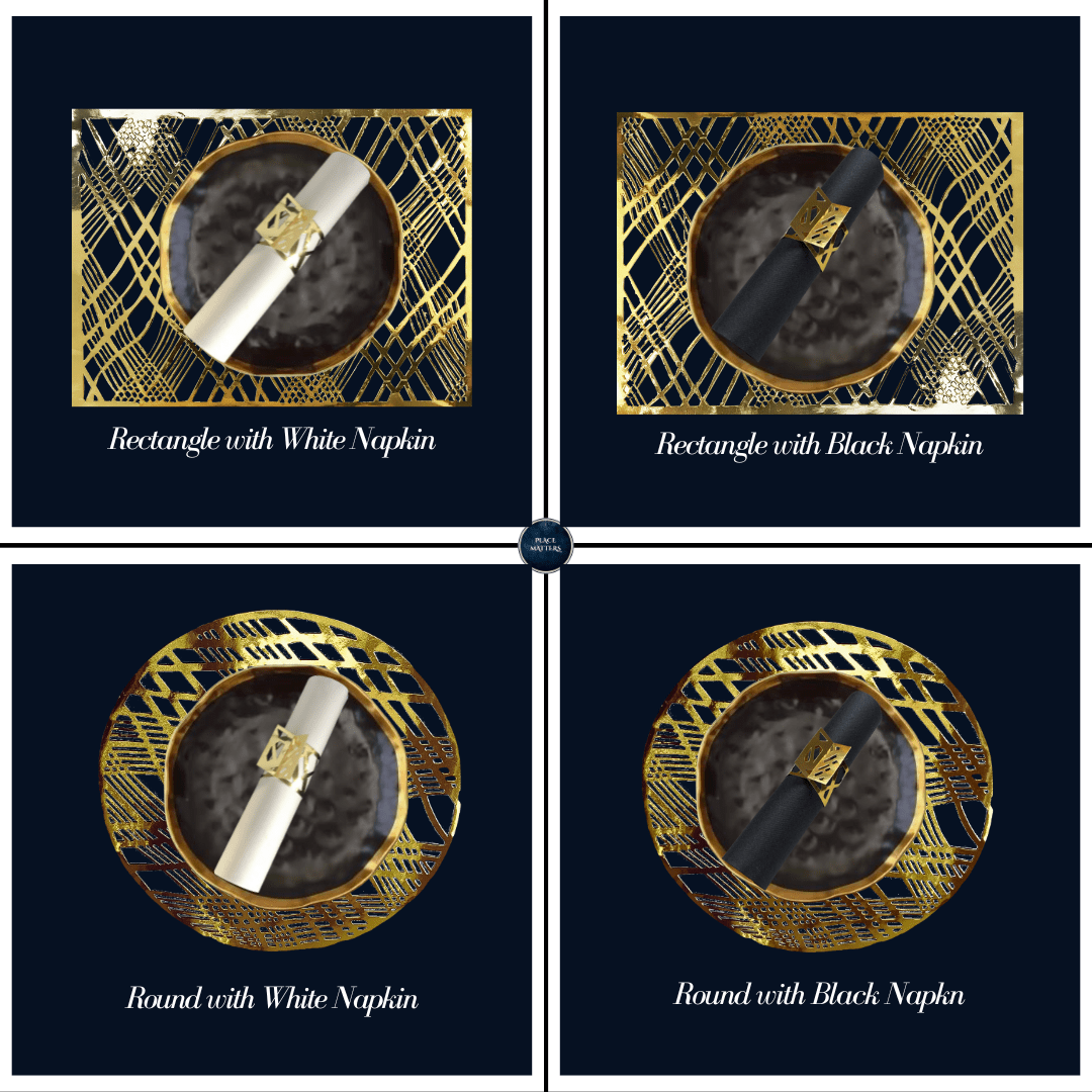 Table Setting Pack for 10 — Gatsby Velvet Weave Design