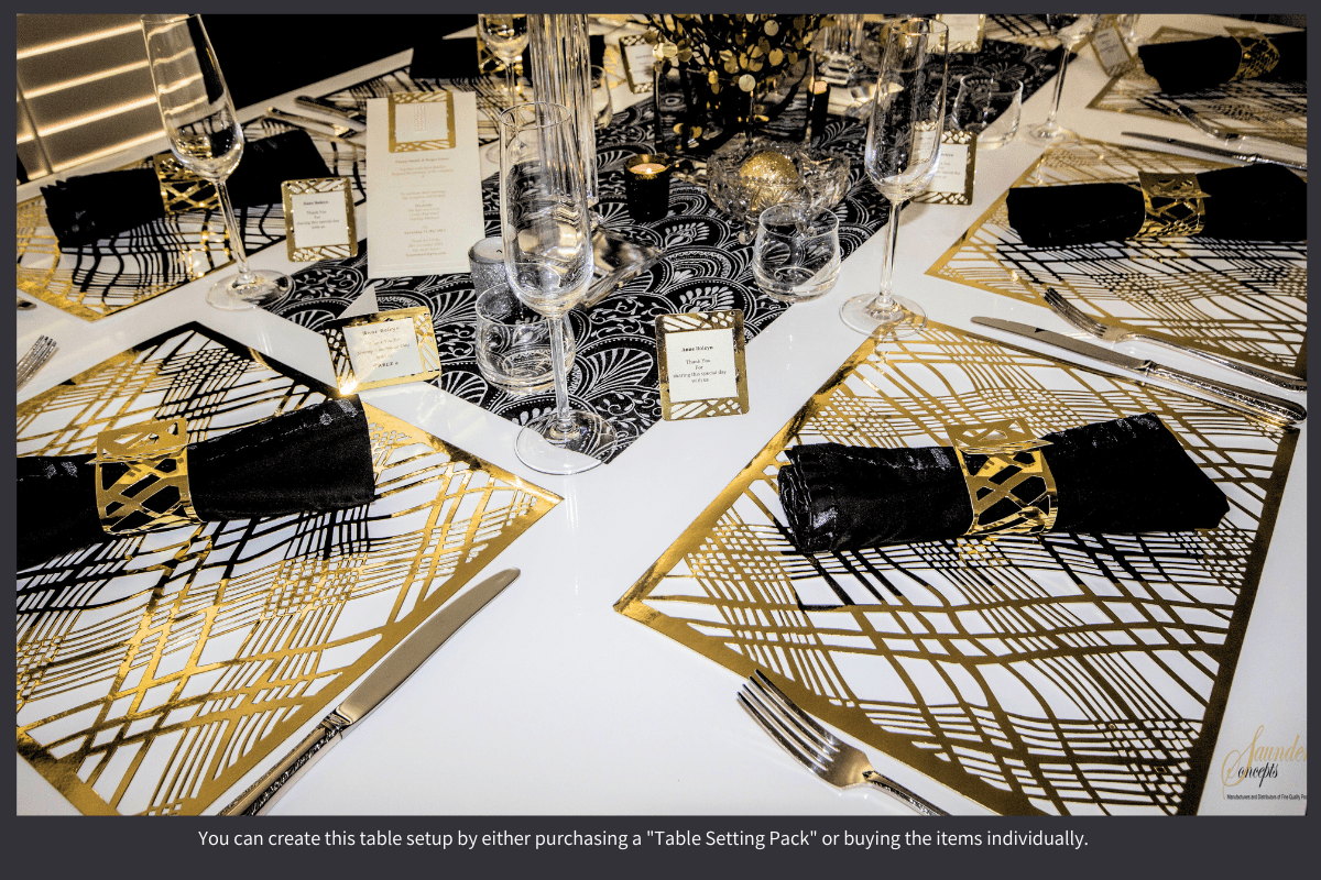 Gatsby Table Setting Pack for 10 with Runner - Place Matters