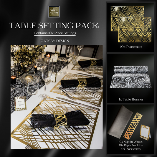 Gatsby Table Setting Pack with Table Runner