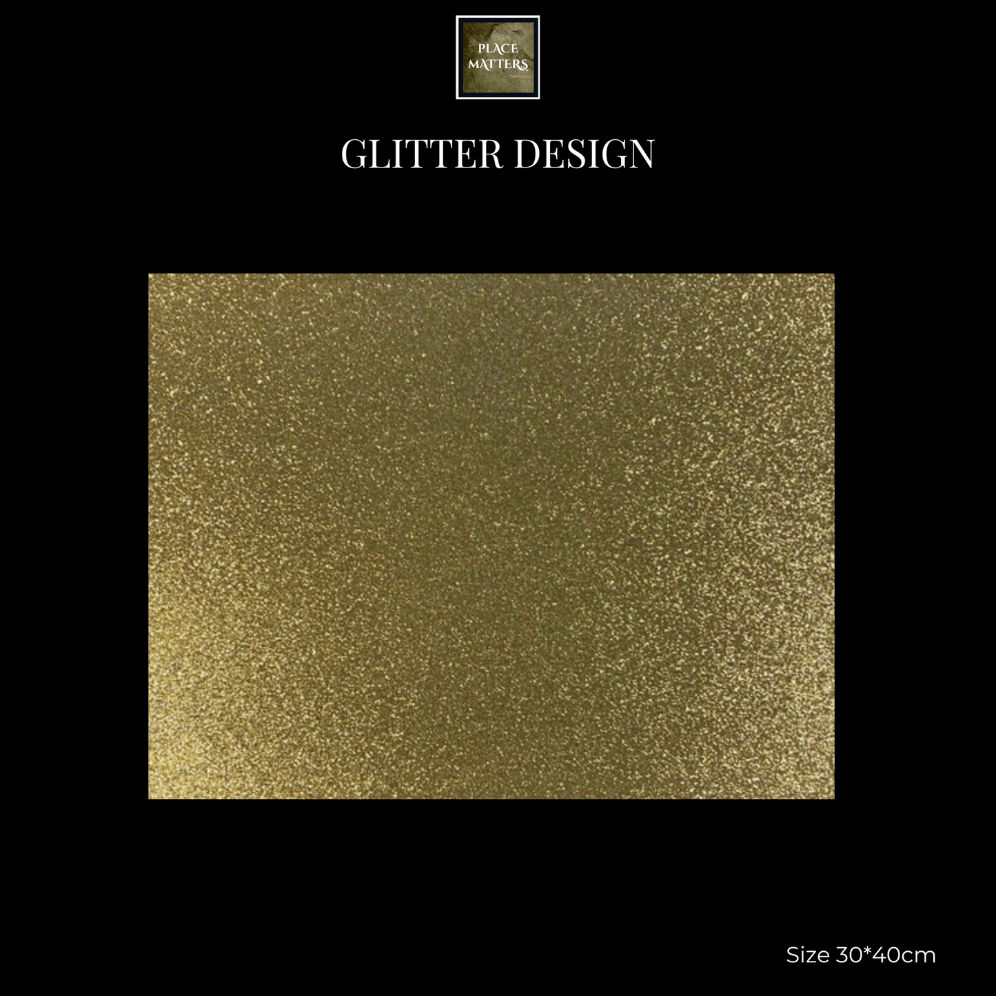 Gold Placemats (Glitter Design) (Rectangle Shape)