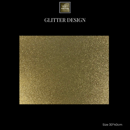 Gold Placemats (Glitter Design) (Rectangle Shape)