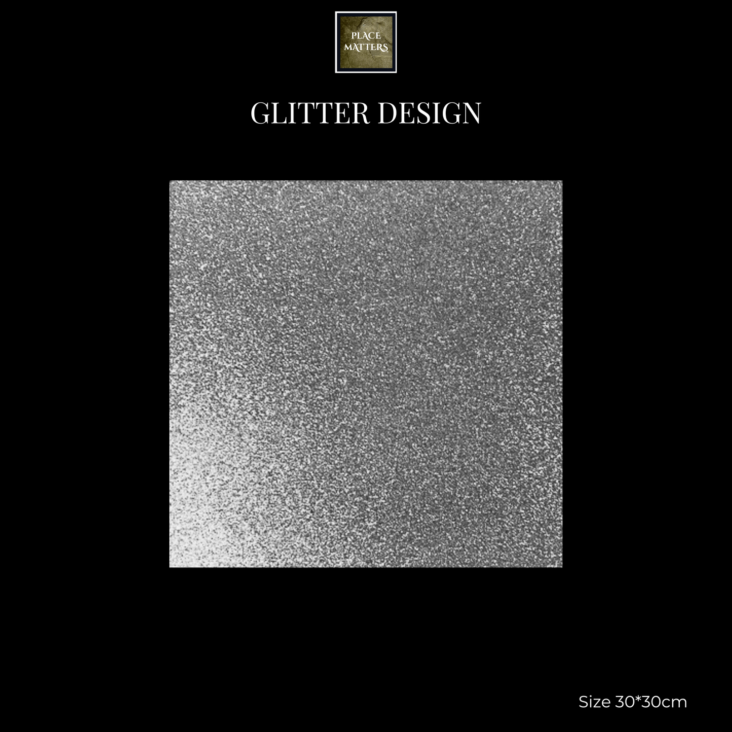 Silver Placemats (Glitter Design) (Square Shape)