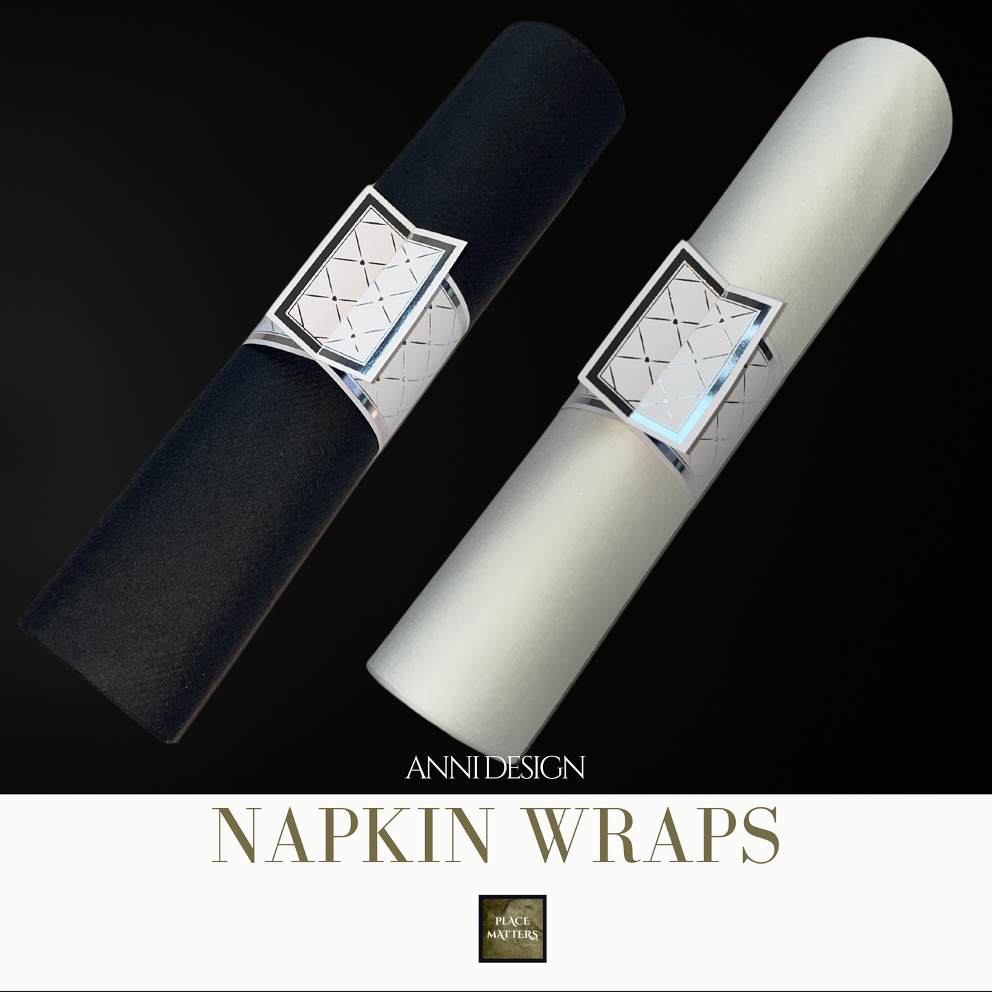 Silver Napkin Wraps (Anni)