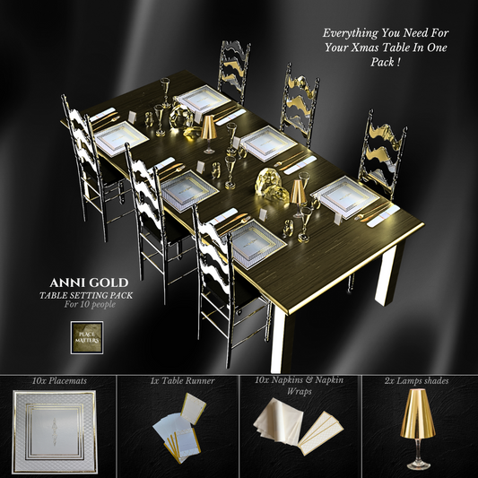 Gold Table Setting Pack for 10 People  (Anni Design) - Place Matters