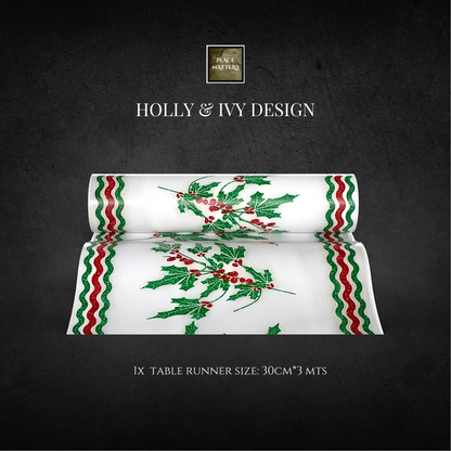 Christmas Table Setting Pack (Holly & Ivy Table Runner)