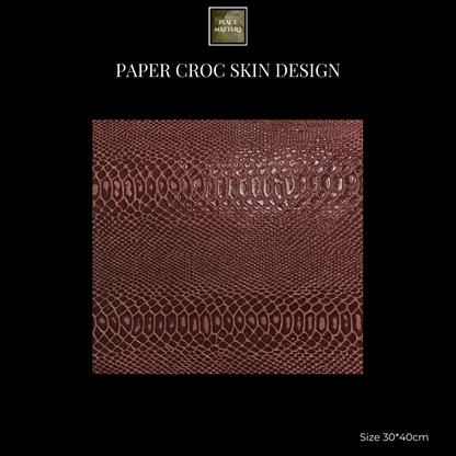 Crocodile Paper (Faux) Design Placemats (Rectangle) Mahogany - Place Matters