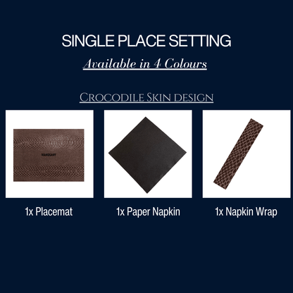Single Place Setting (Faux Croc Skin Design) - Place Matters
