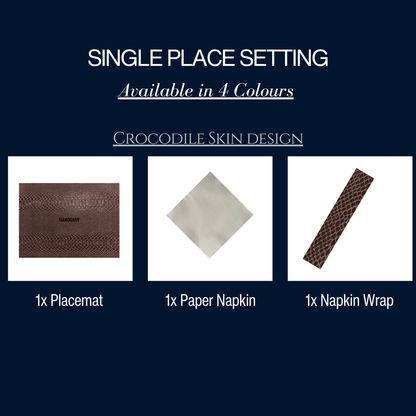 Single Place Setting (Faux Croc Skin Design) - Place Matters