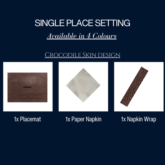 Single Place Setting (Faux Croc Skin Design) - Place Matters