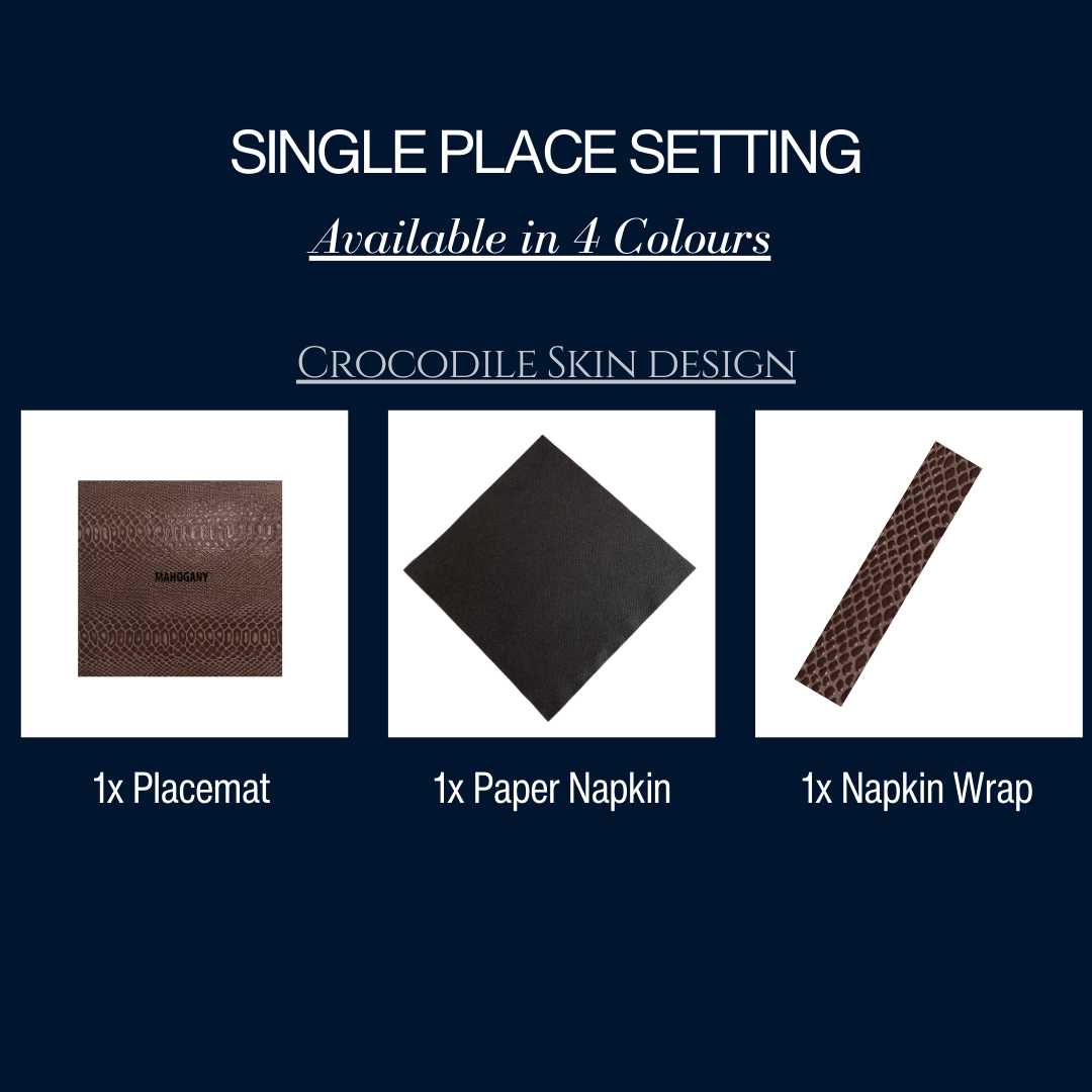 Single Place Setting (Faux Croc Skin Design) - Place Matters