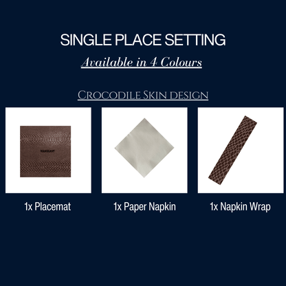 Single Place Setting (Faux Croc Skin Design) - Place Matters