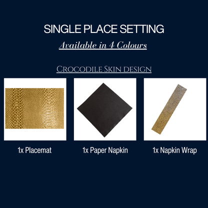Single Place Setting (Faux Croc Skin Design) - Place Matters