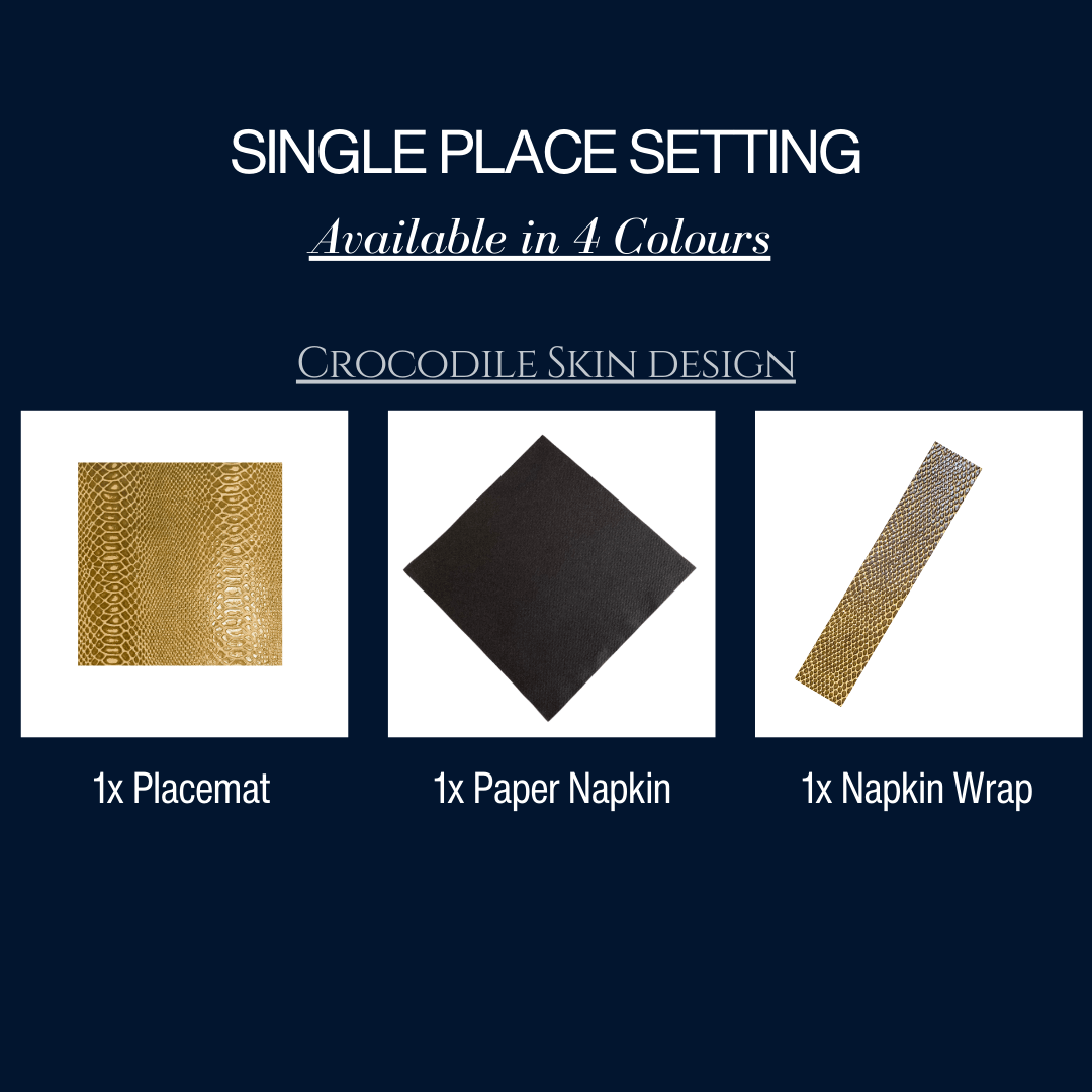 Single Place Setting (Faux Croc Skin Design) - Place Matters