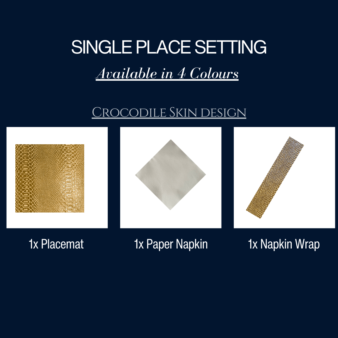 Single Place Setting (Faux Croc Skin Design) - Place Matters